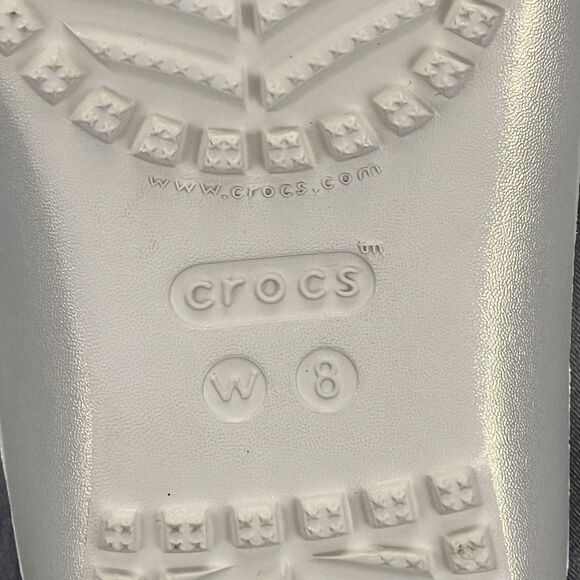 Crocs Kadee II Shimmer Sandals Women's 8 Beige Strappy Slides 211713-160 NEW - Picture 16 of 17